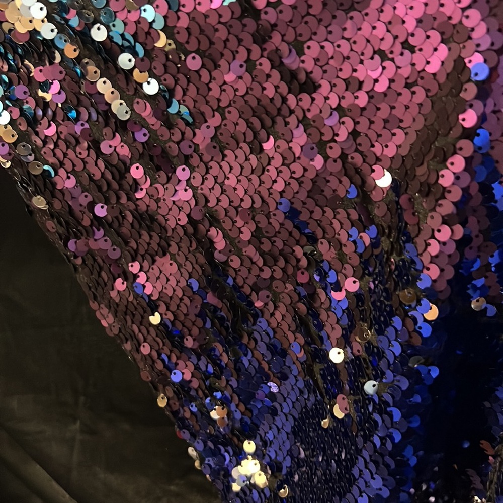 Sequin Open Front Cardigan With Pockets - image 2